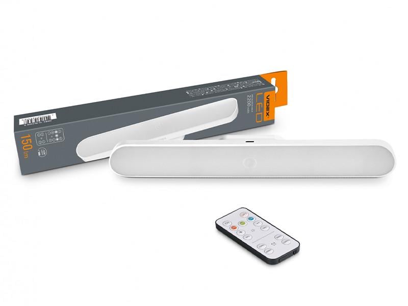 Светильник аккумуляторный Videx VL-NL049W-R с пультом управления (7969)