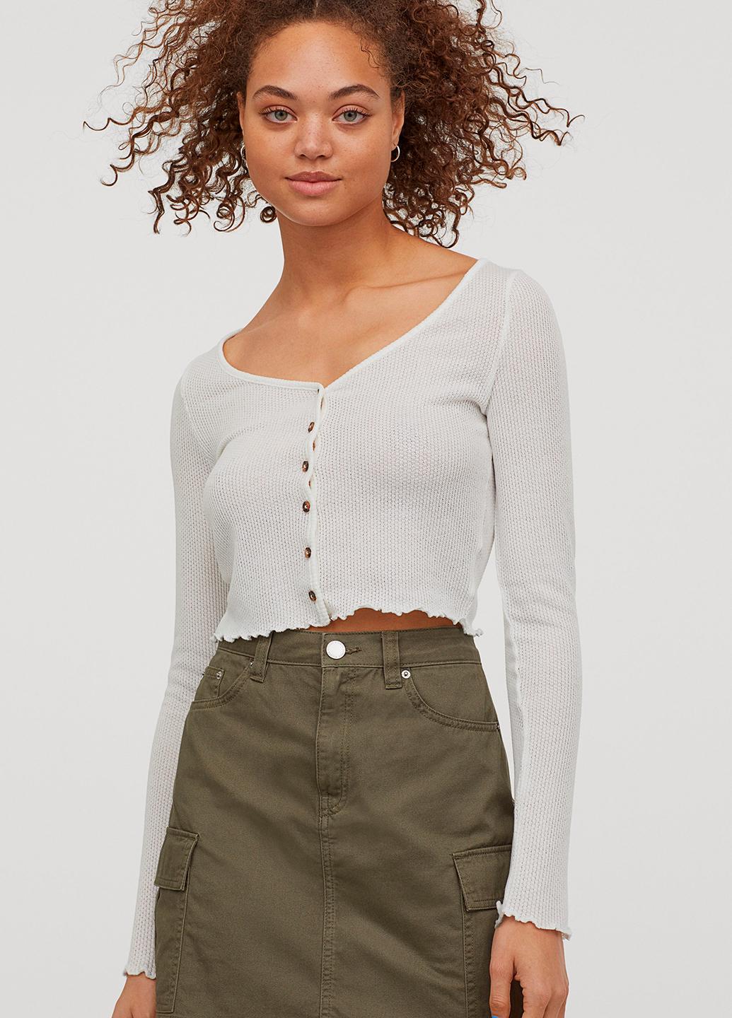 Кардиган H&M XS Белый (801068b50)