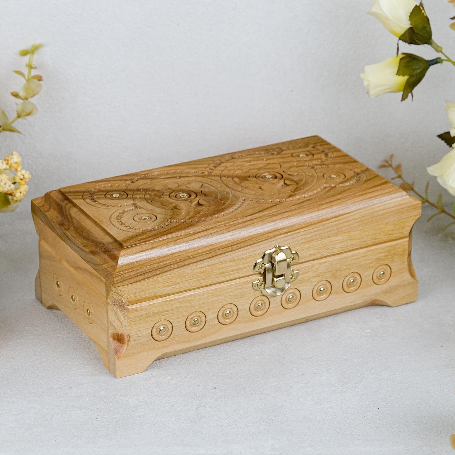 Шкатулка Гранд Презент СДАР 021Ч деревянная резная черешня 19х11 см (24549)