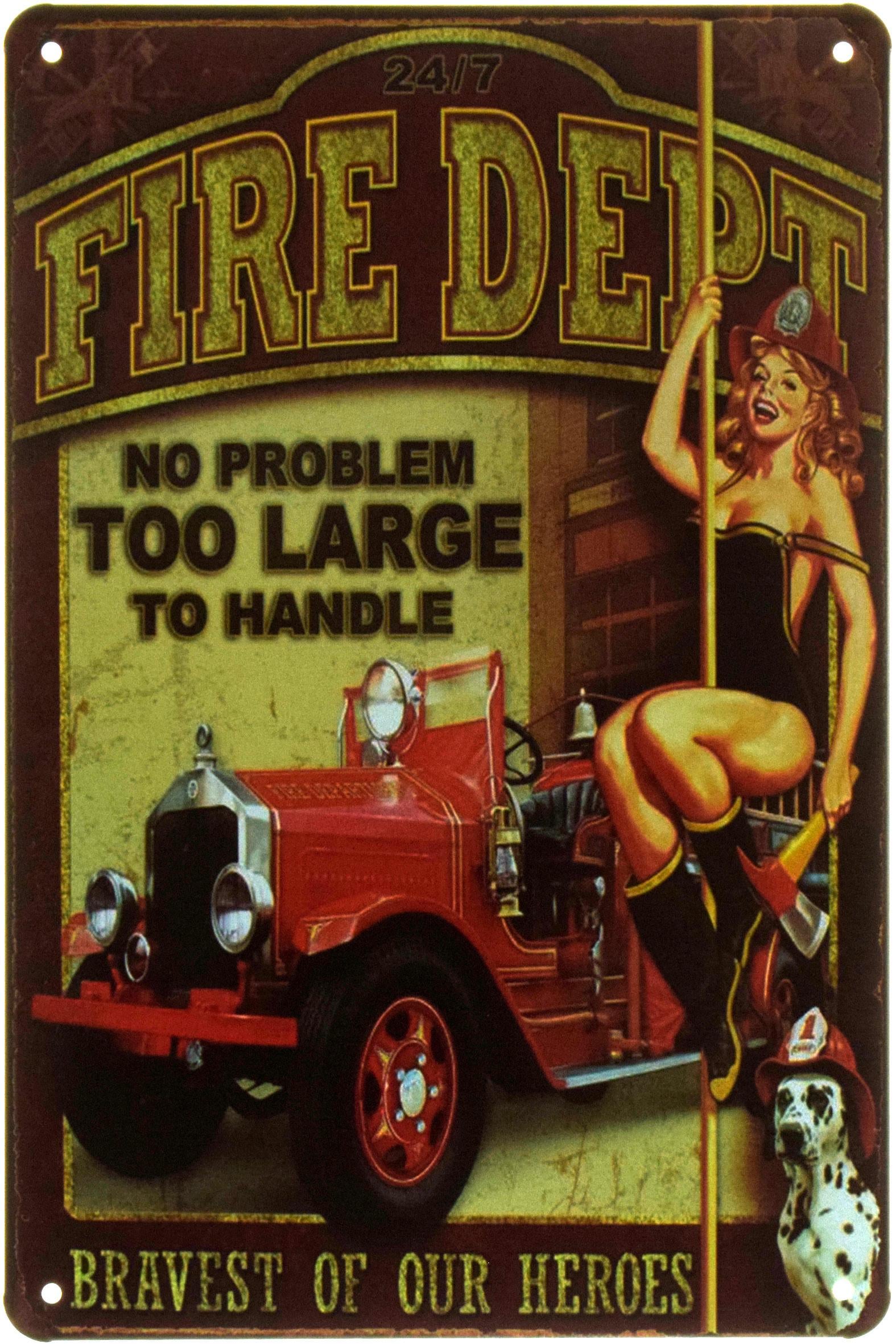 Табличка металева Пожежна Станція/Fire Dept Pin Up 20x30 см