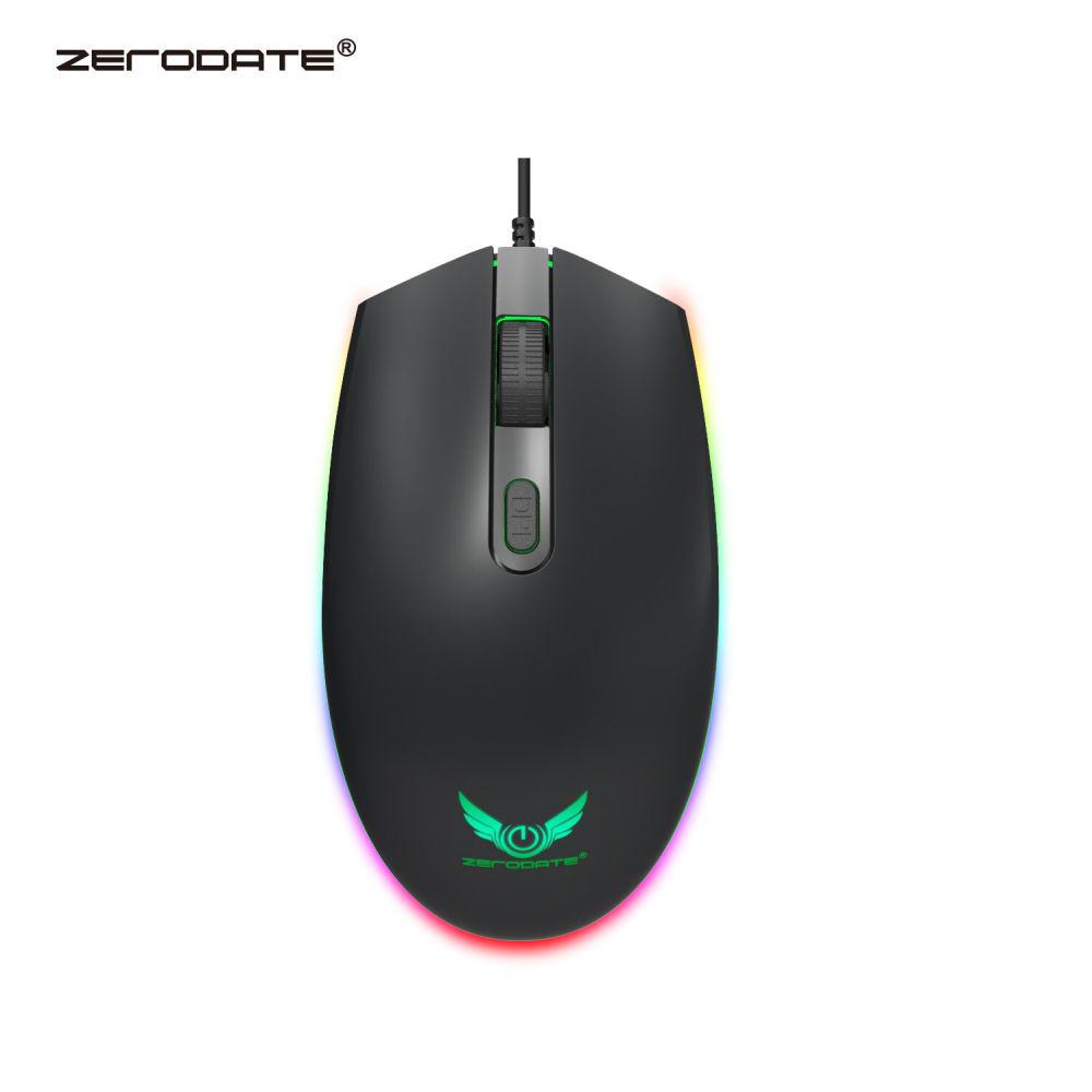 Мышь Zerodate S900 USB 1600 dpi RGB-подсветка Black (101117)