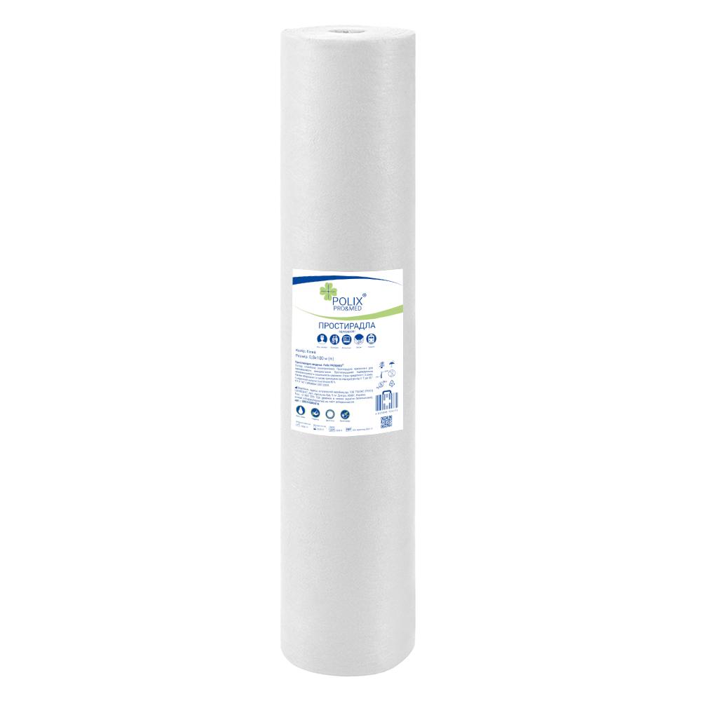 Простыни POLIX PRO&MED из спанбонда 0,8x100 м Белый (2538725578)