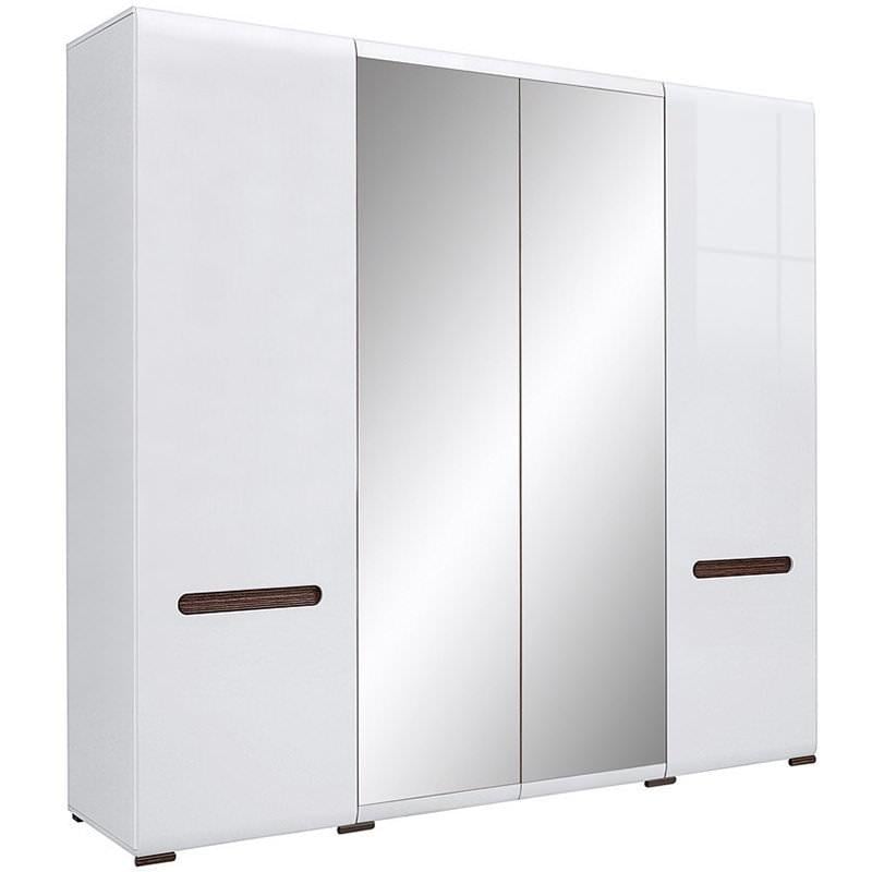 Шафа розпашна Gerbor Holding Ацтека SZF2D2L/21/22 з ДСП 2200х600х2100 мм Німфея альба/Білий глянець/Венге магія - фото 4 Шафа розпашна Gerbor Holding Ацтека SZF2D2L/21/22 з ДСП 2200х600х2100 мм Німфея альба/Білий глянець/Венге магія - фото 4