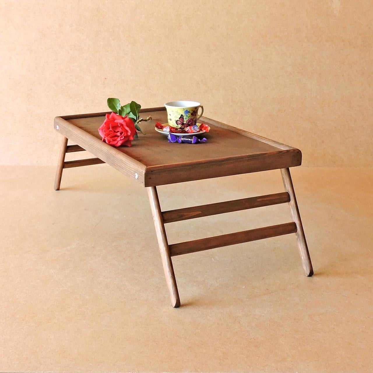 Столик-поднос для завтрака из дерева Техас Капучино (СТП-000509)