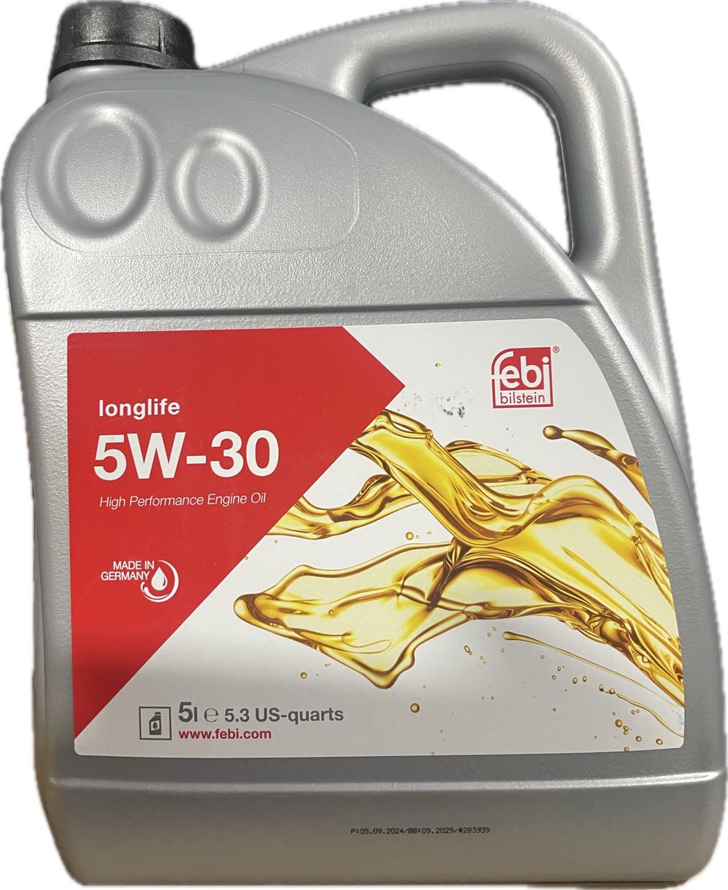 Моторне мастило Febi Motor Oil Longlife 5W-30 5 л (32943) Моторне мастило Febi Motor Oil Longlife 5W-30 5 л (32943)