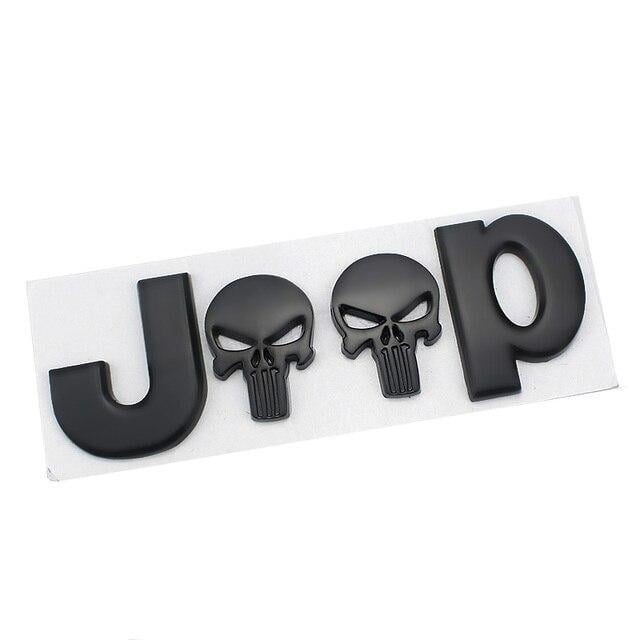 Эмблема надпись Jeep Punisher Черный матовый (1726917088)