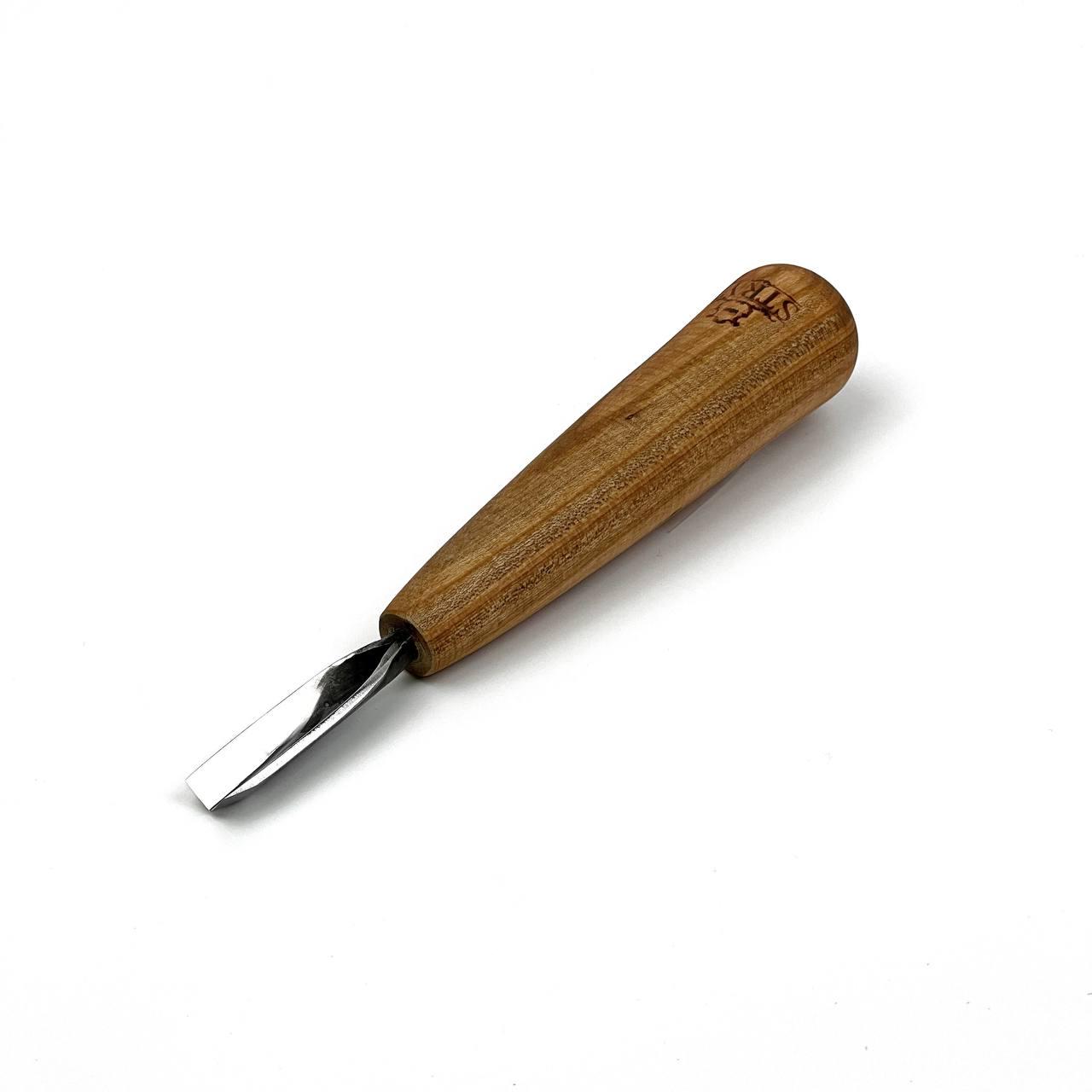 Стамеска АЮ-STRYI короткая угловая бюджетная ровная 6 мм (201196)