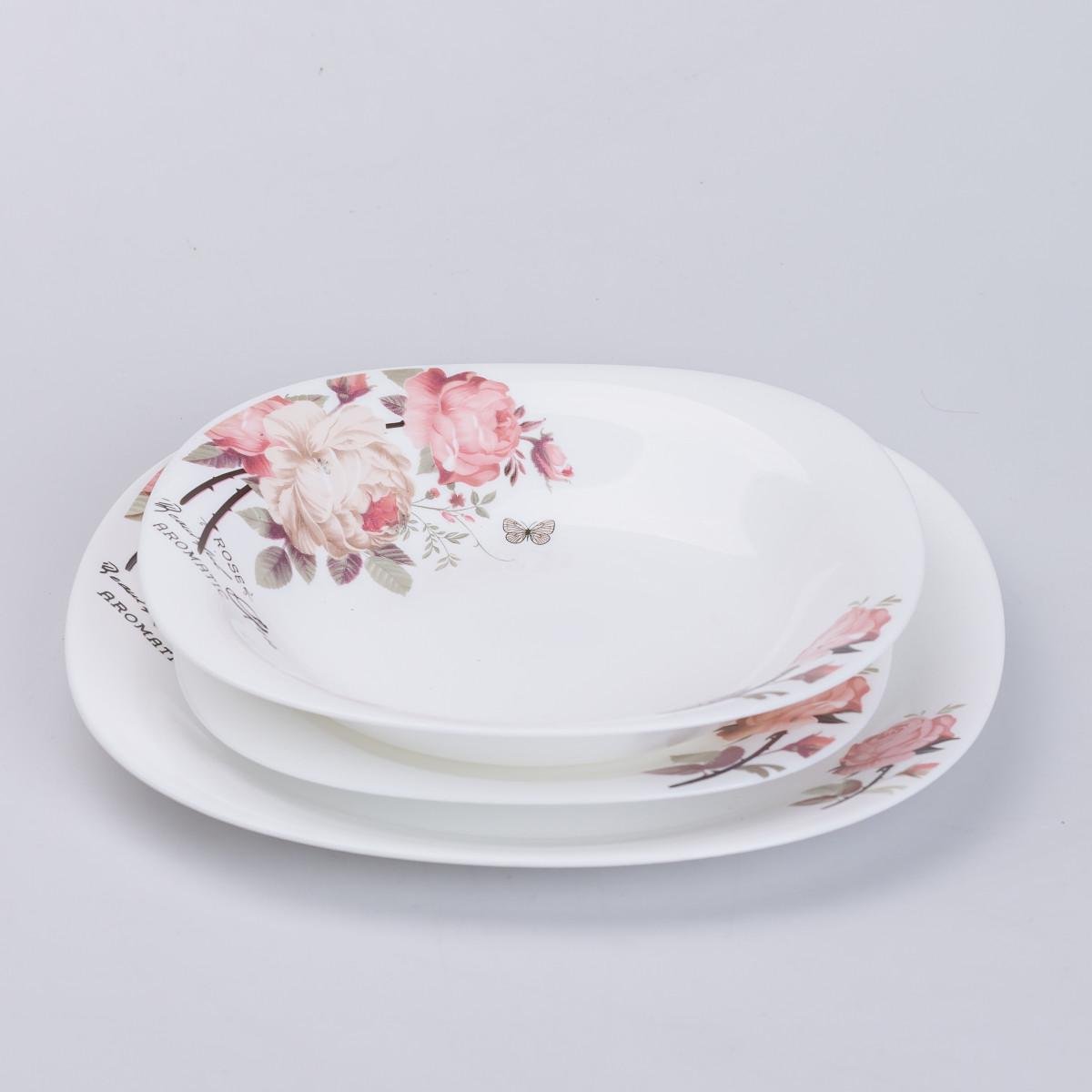 Сервіз столовий керамічний на 6 персон 18 тарілок Білий (5384) - фото 4