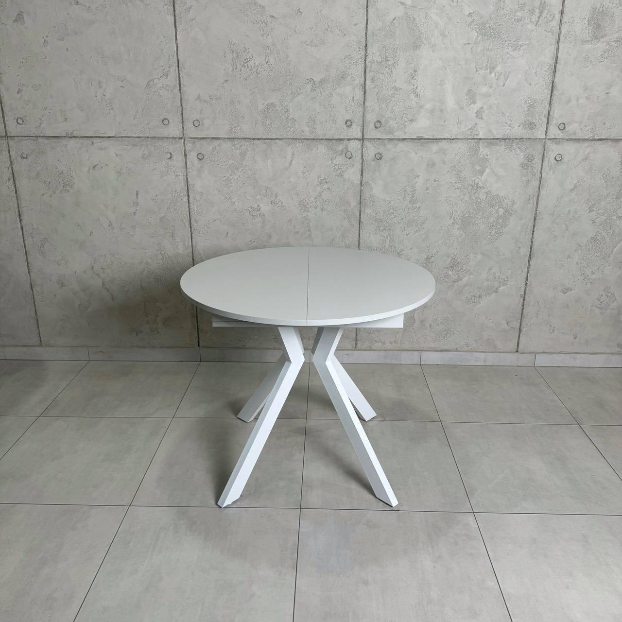 Стол раздвижной круглый Lite D800 Светло-серый/Белый мат (УТП026646) - фото 1 Стол раздвижной круглый Lite D800 Светло-серый/Белый мат (УТП026646) - фото 1