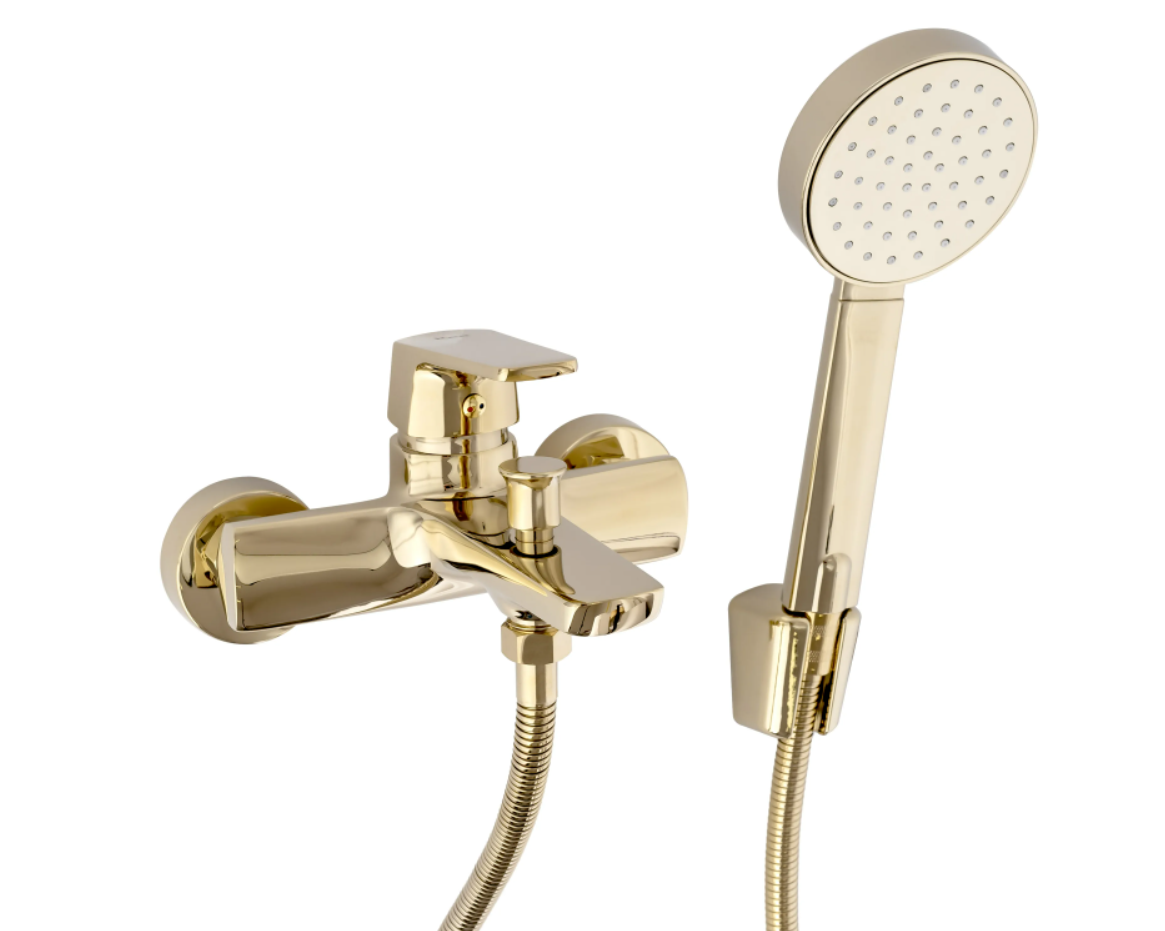 Смеситель для ванны CUBO REA RUSEL GOLD REA-B2034 однорычажный Золотой (153607)