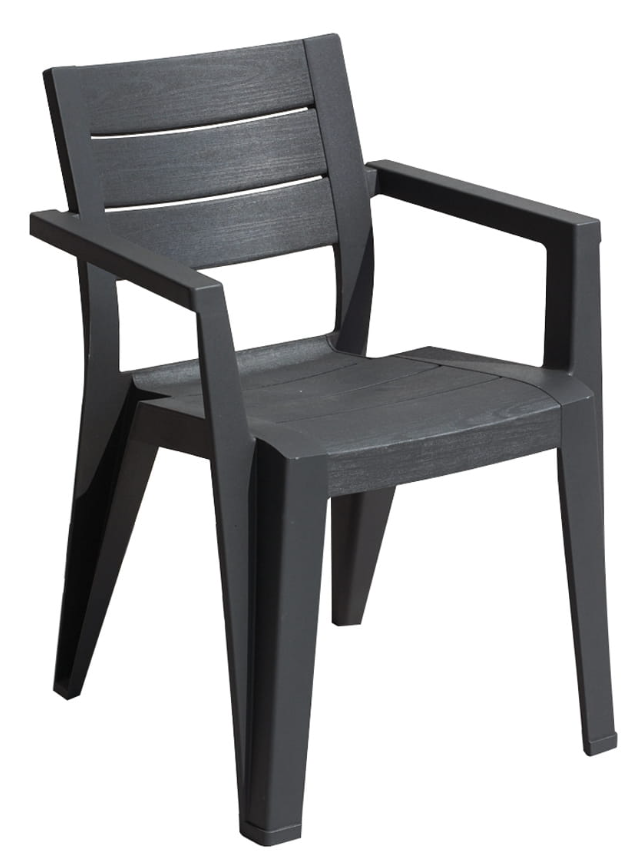 Стілець садовий Keter Julie Dining Chair Графітовий (246188) - фото 1 Стілець садовий Keter Julie Dining Chair Графітовий (246188) - фото 1