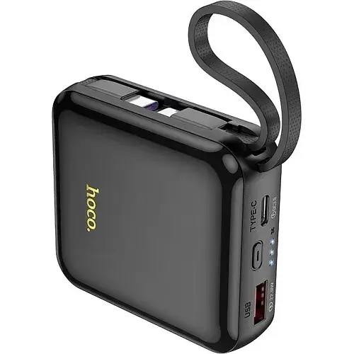 Батарея портативная Hoco Q23 Blade 22,5W/PD20W with cable 10000 mAh Black Батарея портативная Hoco Q23 Blade 22,5W/PD20W with cable 10000 mAh Black