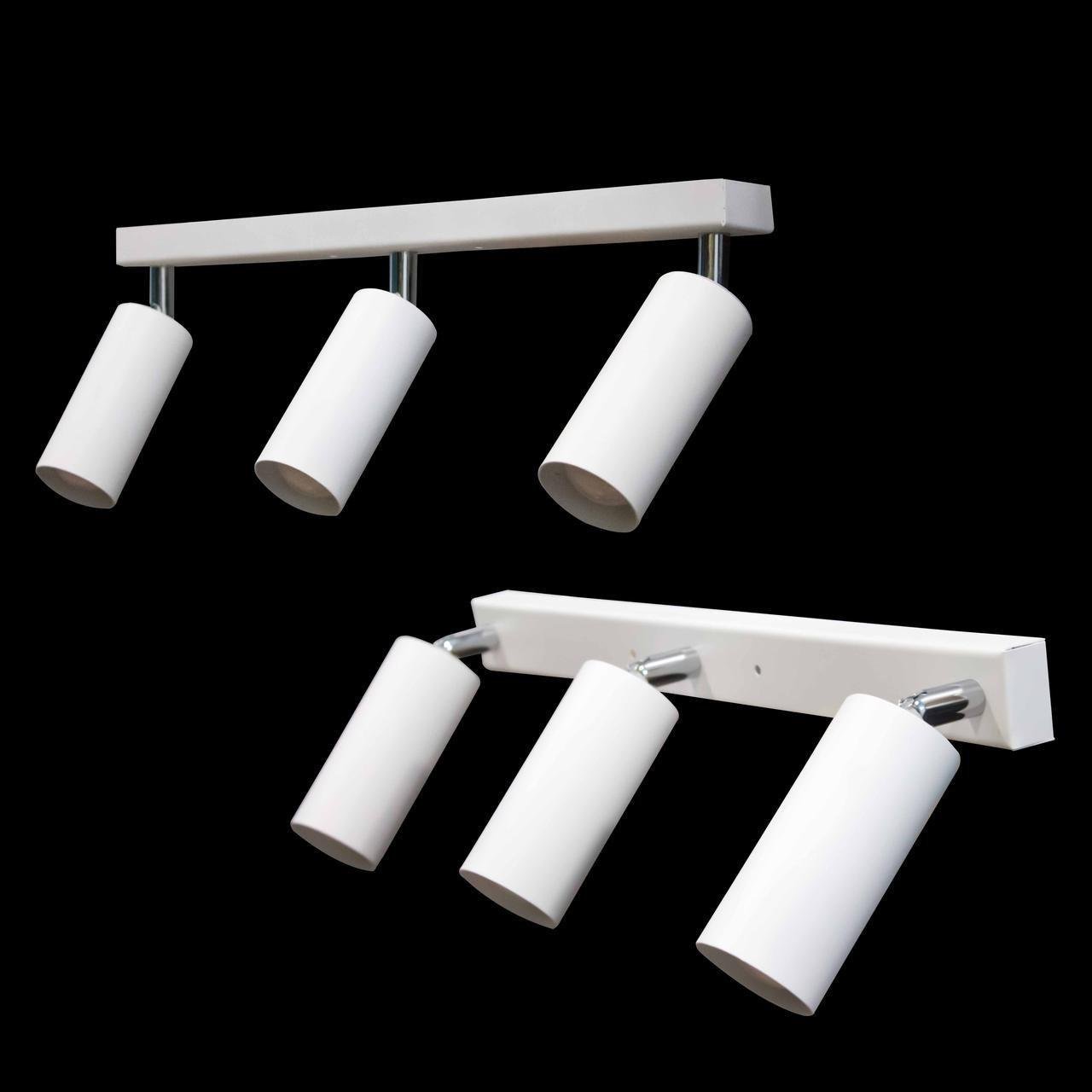 Светильник потолочный MSK Electric Tube под лампы Е27 с поворотным механизмом Белый (NL 1105-3 W) - фото 5