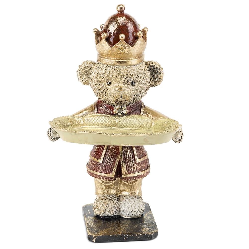 Статуэтка Lefard Тедди мишка с подносом 24 см (2014-018)