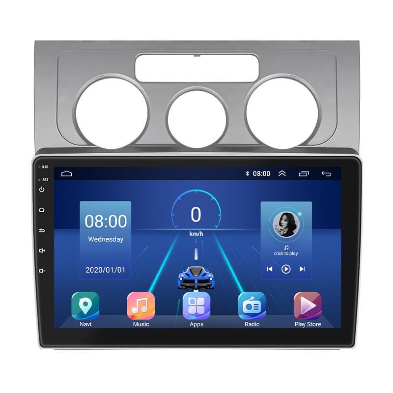 Автомагнитола штатная Lesko для Volkswagen Touran I рестайлинг 2006-2010 10" 2/32Gb 4G Wi-Fi GPS Top MOB