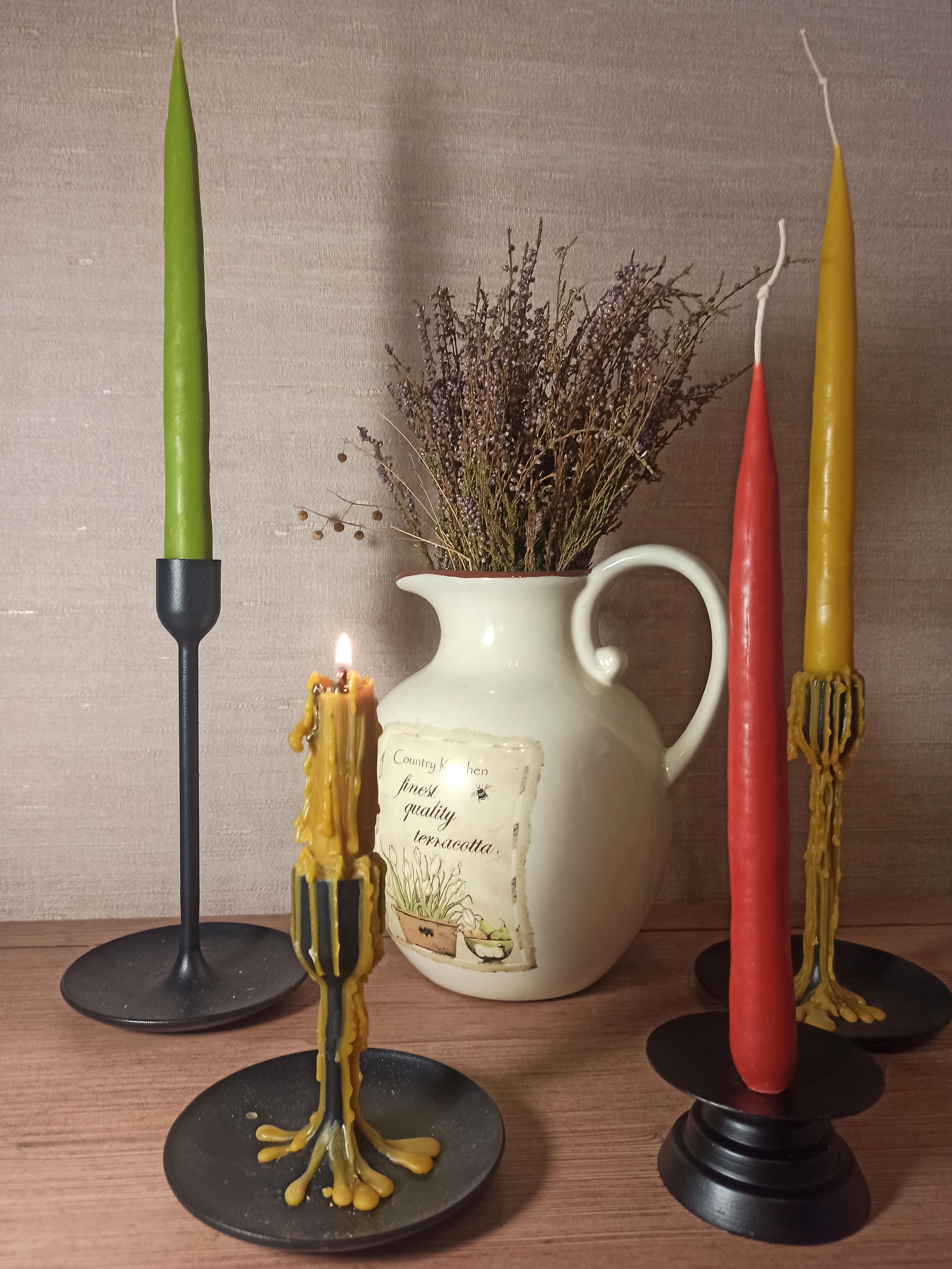 Свічки столові з бджолиного воску з ароматом моря 240х20 мм 2 шт. Синій - фото 8 Свічки столові з бджолиного воску з ароматом моря 240х20 мм 2 шт. Синій - фото 8