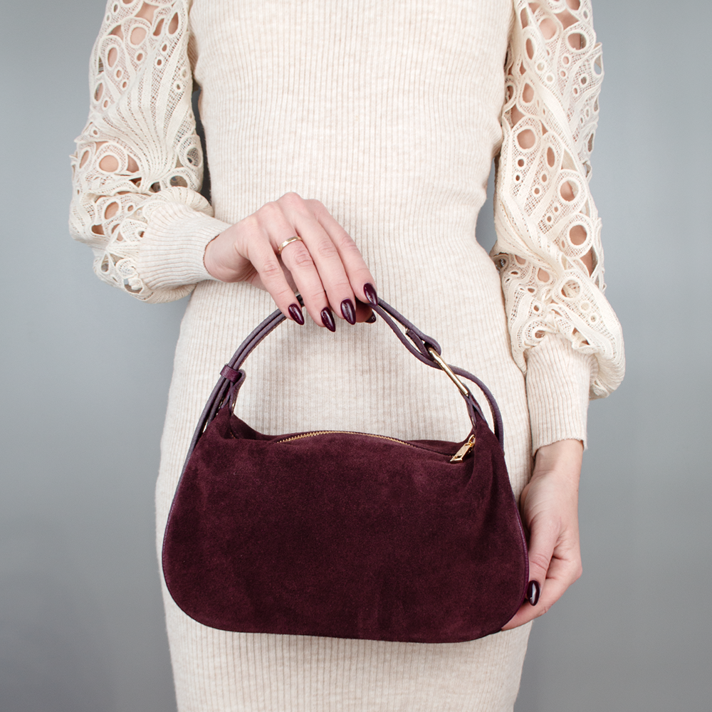 Сумка женская замшевая Virginia Conti 03800 Винный (2423697264) - фото 2 Сумка женская замшевая Virginia Conti 03800 Винный (2423697264) - фото 2