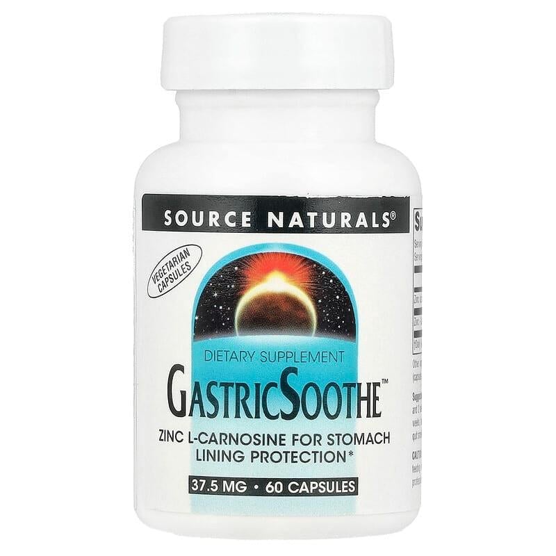 Цинк L-карнозин Source Naturals GastricSoothe для здоровья желудка 60 капсул (31433838)