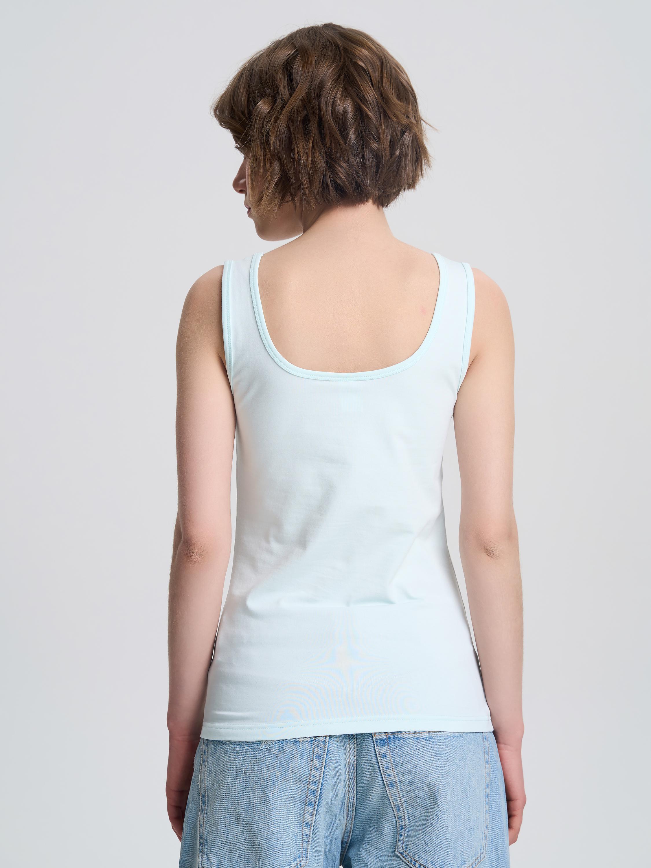 Майка жіноча на широких бретелях ROZA 200126 S Бірюзовий (4824005715358) - фото 3 Майка жіноча на широких бретелях ROZA 200126 S Бірюзовий (4824005715358) - фото 3