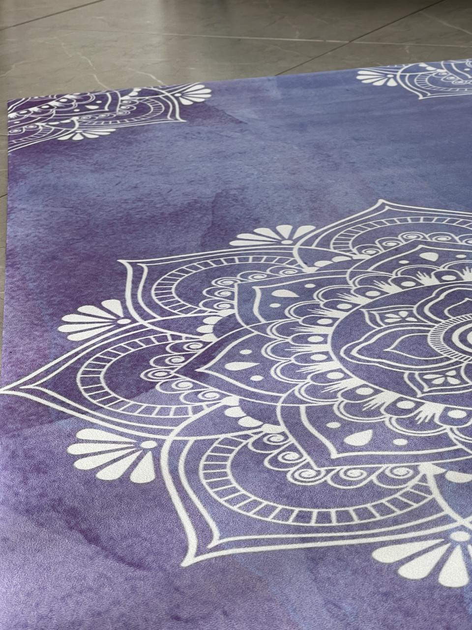 Коврик для йоги Lita Mandala SU премиальный замшевый/каучуковый 183х68х0,3 см Фиолетовый (13510839) - фото 3 Коврик для йоги Lita Mandala SU премиальный замшевый/каучуковый 183х68х0,3 см Фиолетовый (13510839) - фото 3