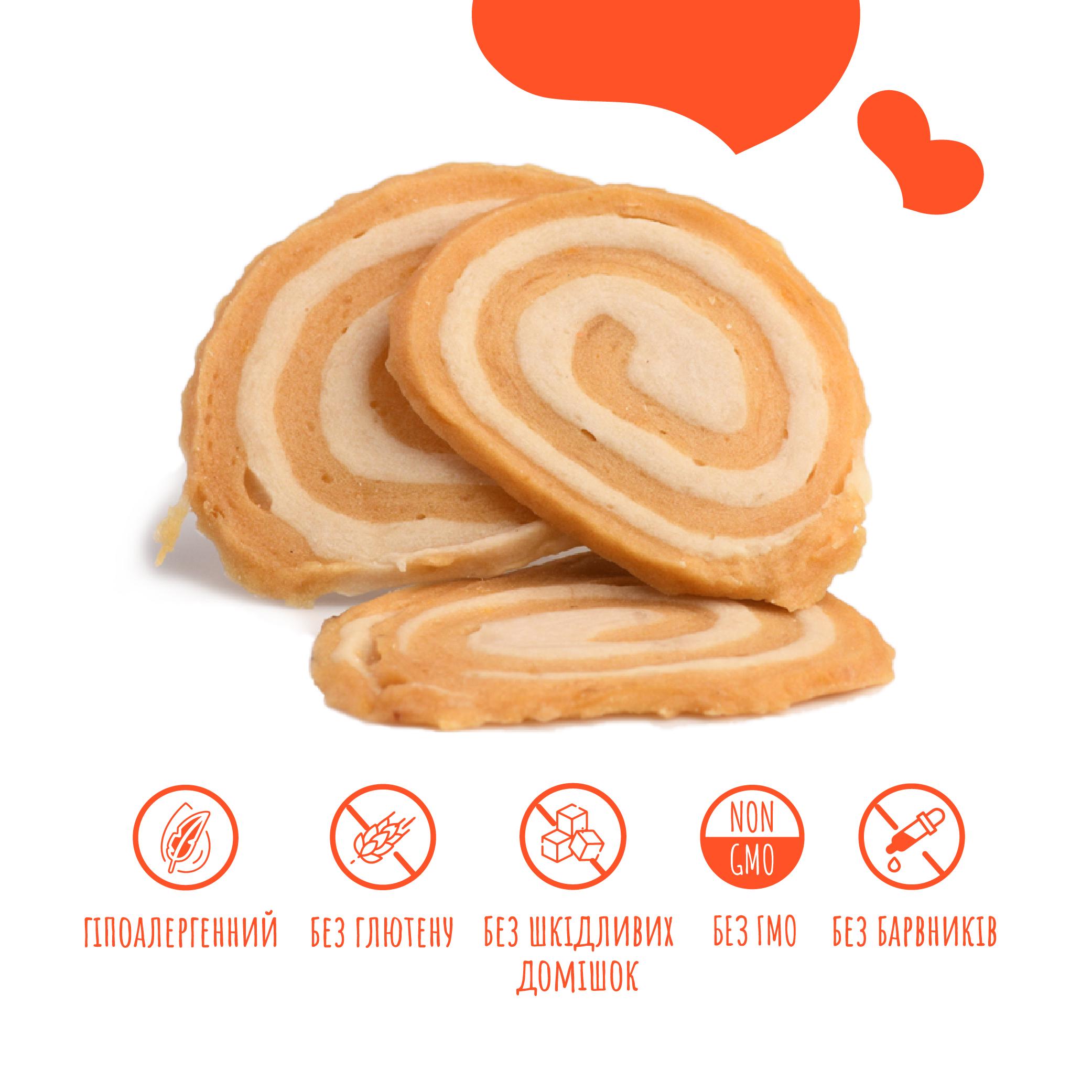 Ласощі для собак Mavsy Refined jerky SALMON ROLLS WITH RED CAVIAR філадельфія з лососем і червоною ікрою від 3-х місяців 100 г (24628244) - фото 2