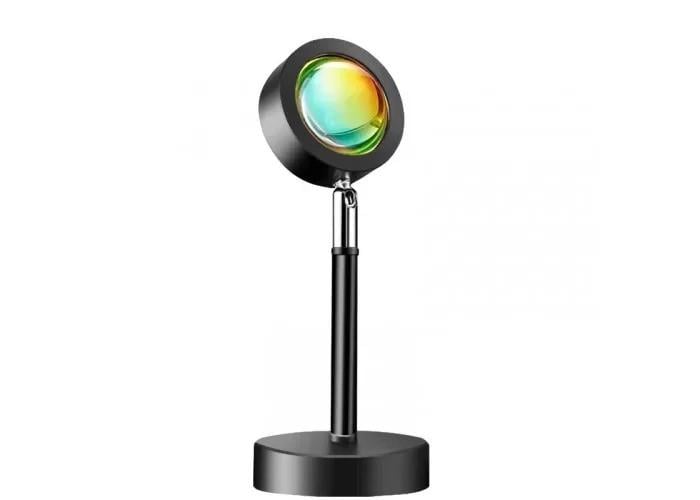 Нічник-лампа RGB Sunset Lamp Rainbow Modern Bedroom USB проекційний з ефектом заходу сонця/світанку (17945670)