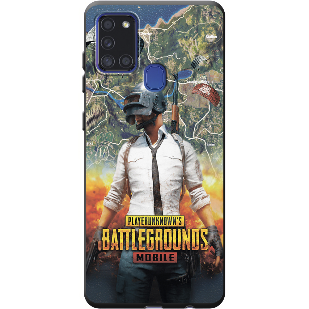 Чехол Boxface Samsung A217 Galaxy A21s PUBG Mobile Черный силикон (40006-up2309-40315)