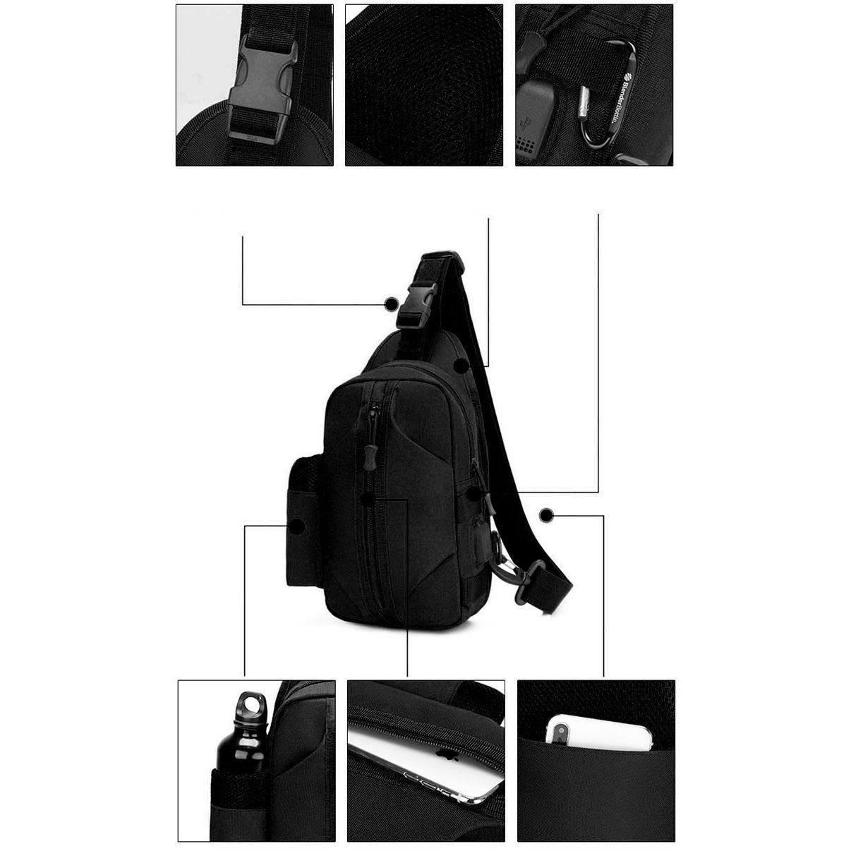 Сумка через плечо водонепроницаема на 4 кармана. - фото 3 Сумка через плечо водонепроницаема на 4 кармана. - фото 3