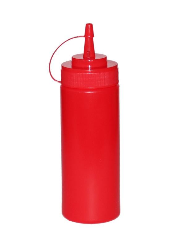 Диспенсер для соусів і сиропів 350 мл з ковпачком Червоний (EM7079) Диспенсер для соусів і сиропів 350 мл з ковпачком Червоний (EM7079)