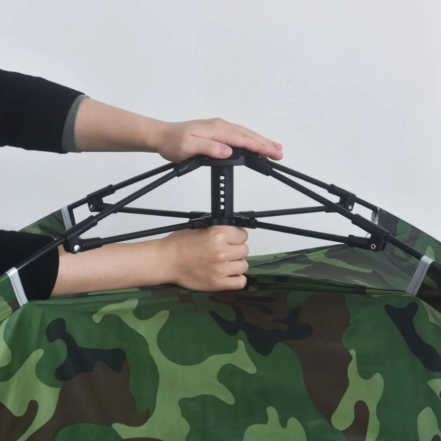 Намет туристичний 4-х місний 200х200 см каркасний Камуфляж (Е500065) - фото 7