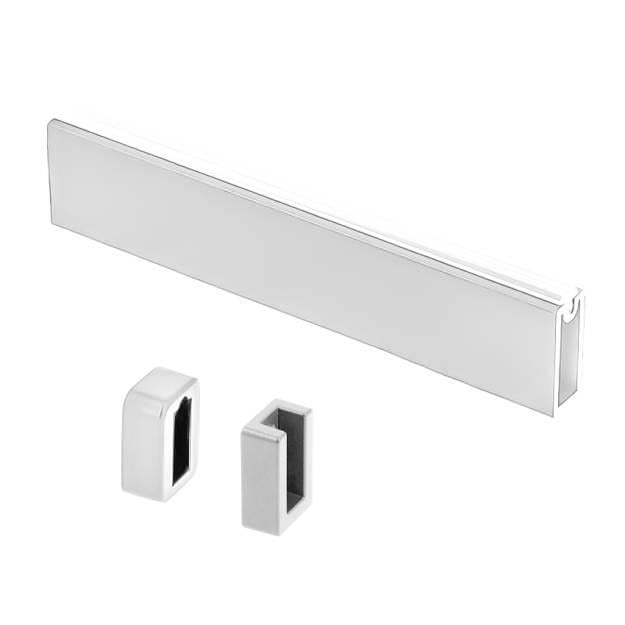 Штанга гардеробна прямокутна GTV 12х32 з антиковзною вставкою L 3 м з 2 кріпленнями Білий - фото 2