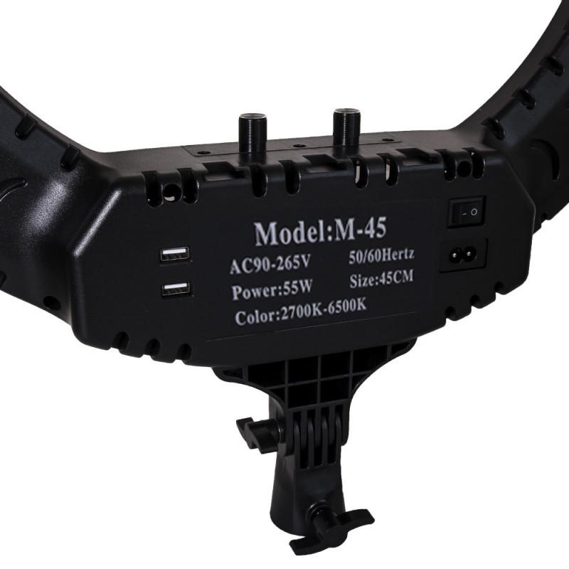 Кольцевая лампа LED для селфи светодиодная (RL-18) - фото 3 Кольцевая лампа LED для селфи светодиодная (RL-18) - фото 3