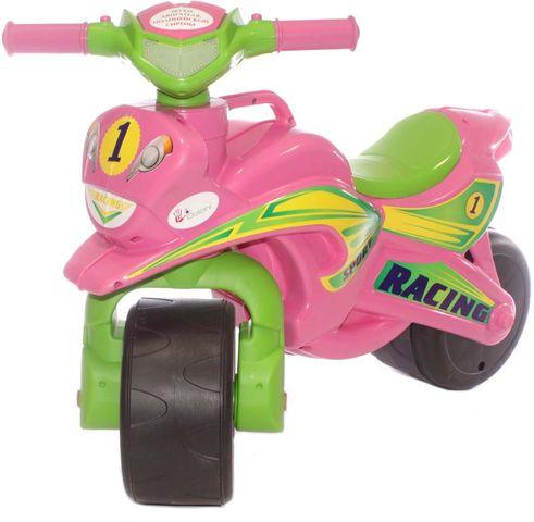 Мотоцикл-толокар дитячий Doloni Toys Байк 0139/6 Рожевий/Салатовий