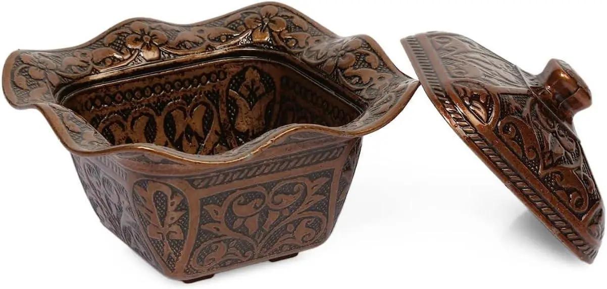 Лукумница-сахарница турецкая Acar с чеканкой Медный (14451) - фото 2