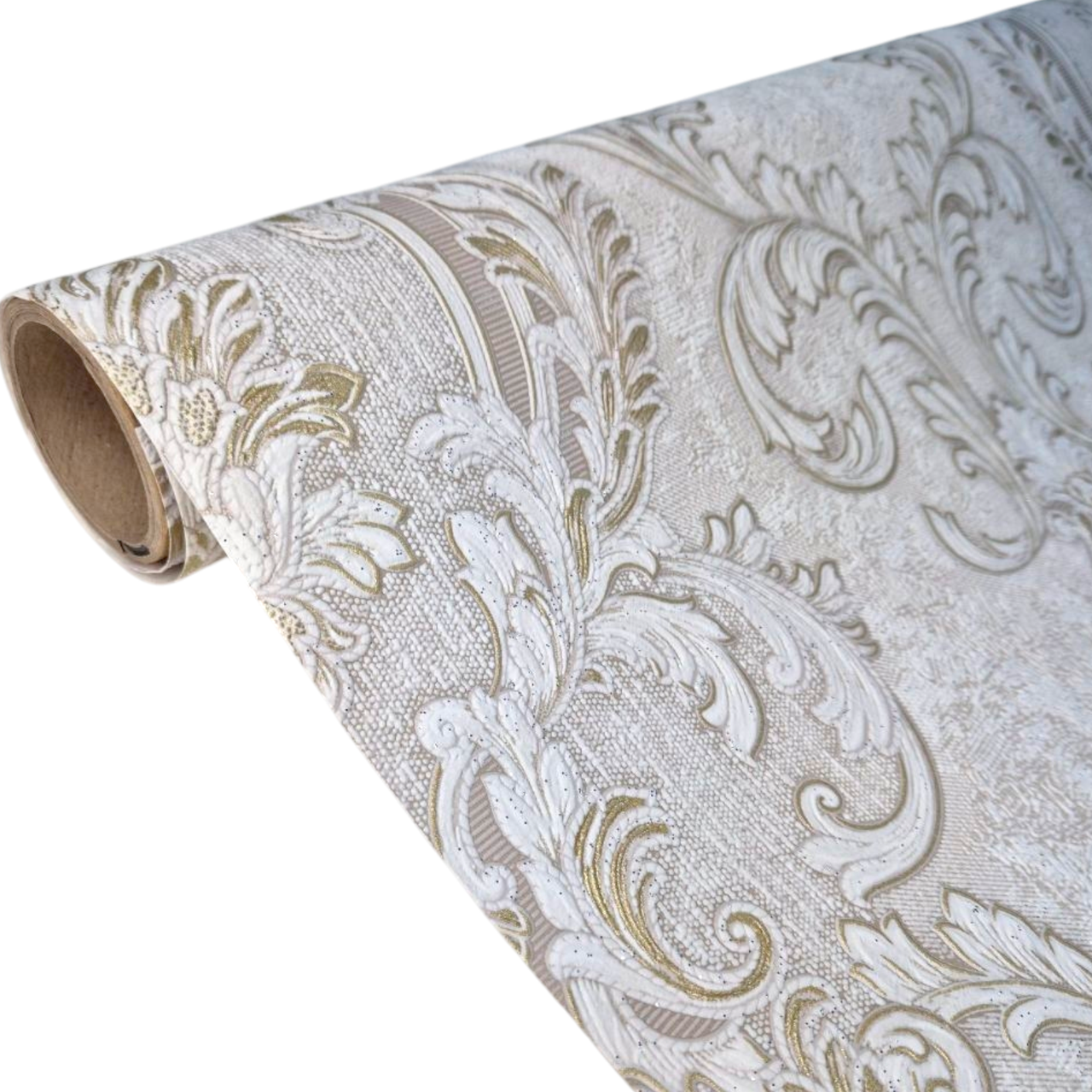 Обои виниловые на флизелиновой основе 3761-01 с узором для спальни/гостиной/коридора 10,05x1,06 м Бежевый (2481507912)