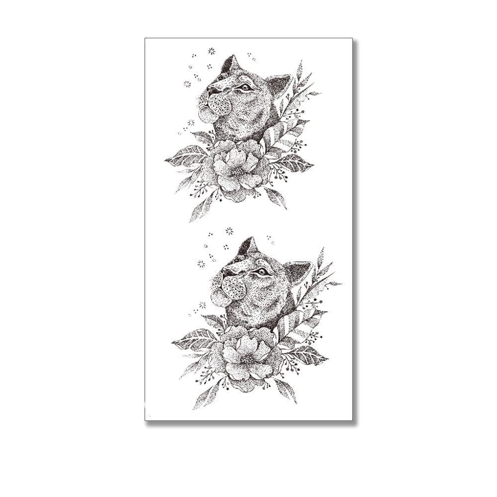 Тату тимчасове водостійке 3D велике Пантера XQB-348 8х9 см (4506408)