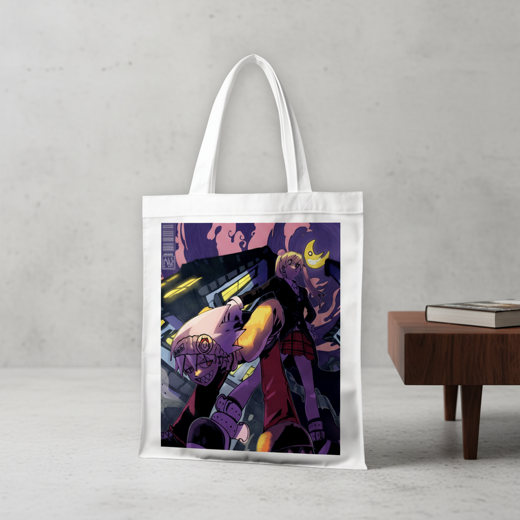 Сумка-шопер Soul Eater из льна Белый (26745)