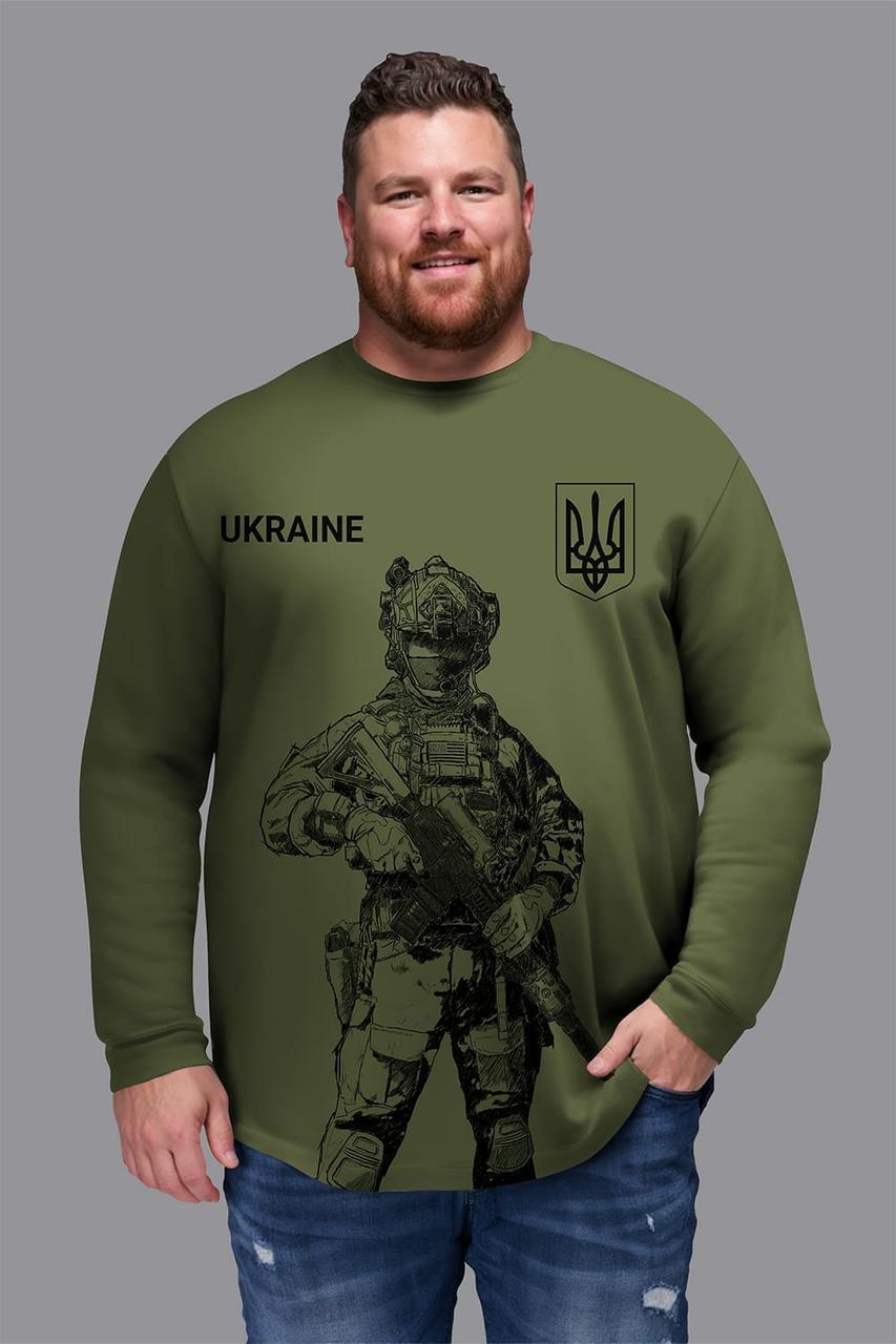 Світшот чоловічий Солдат батал 6XL Хакі (50100) - фото 1 Світшот чоловічий Солдат батал 6XL Хакі (50100) - фото 1