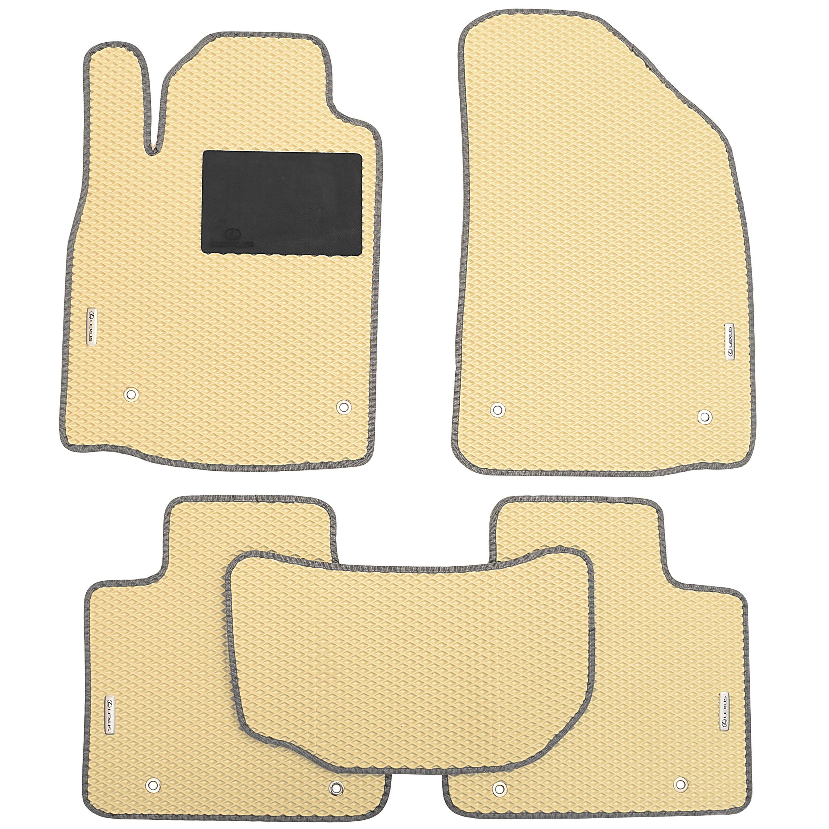 Коврики в салон для Lexus ES 350 2006-2012 EVA с серой тесьмой и подпятником Светло-бежевый Коврики в салон для Lexus ES 350 2006-2012 EVA с серой тесьмой и подпятником Светло-бежевый