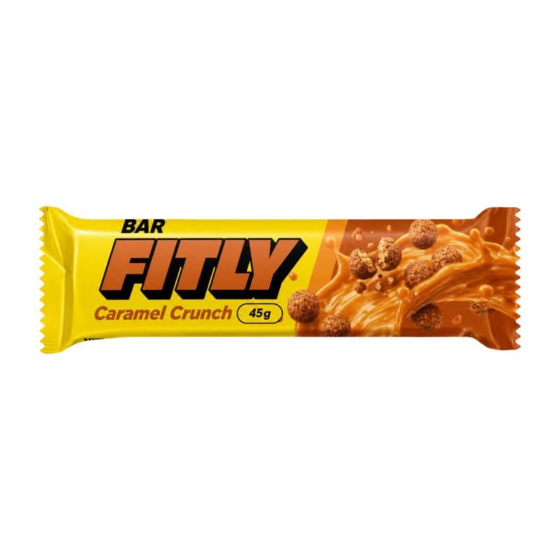Протеиновый батончик без белого сахара Fitly Carbohydrate Bar 45 г Хрустящая карамель