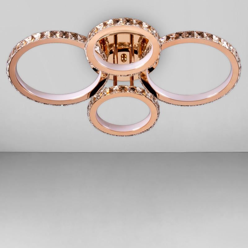 Потолочная люстра LED Light House SY-18287/2+2 Dimmer 600х450х140 мм 200W Золотистый