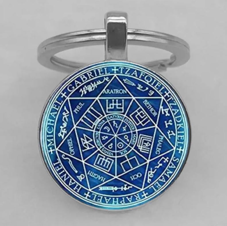 Брелок для ключей Сигил Печать Семи Архангелов 3х6 см (EG0017)