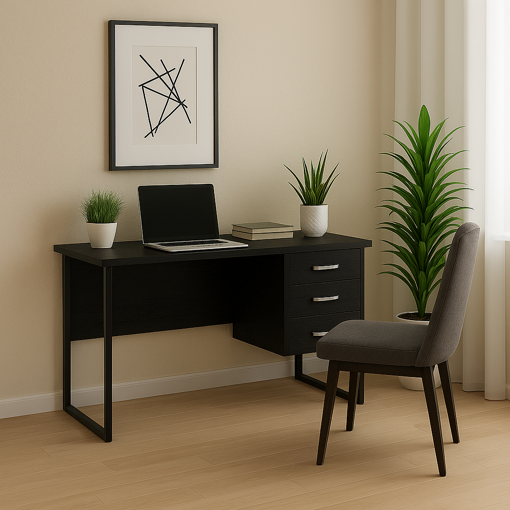 Стіл письмовий Garri Ferrum металевий каркас 3 ящики 16 мм 75x120x70 см Сірий/Сосна Кембра (FRD-101475)