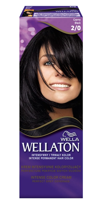 Крем-краска для волос Wellaton интенсивная 2/0 Черный (75542)
