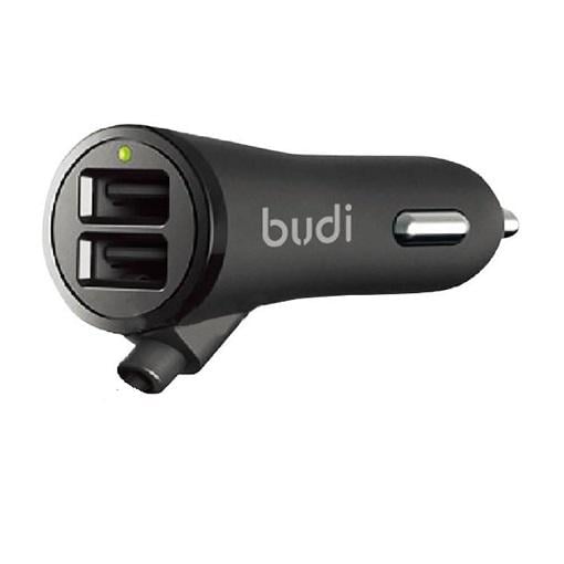 Зарядний пристрій автомобільний Budi MicroUSB cable 1.8 m 2USB 3.4A Black (M8J068M)