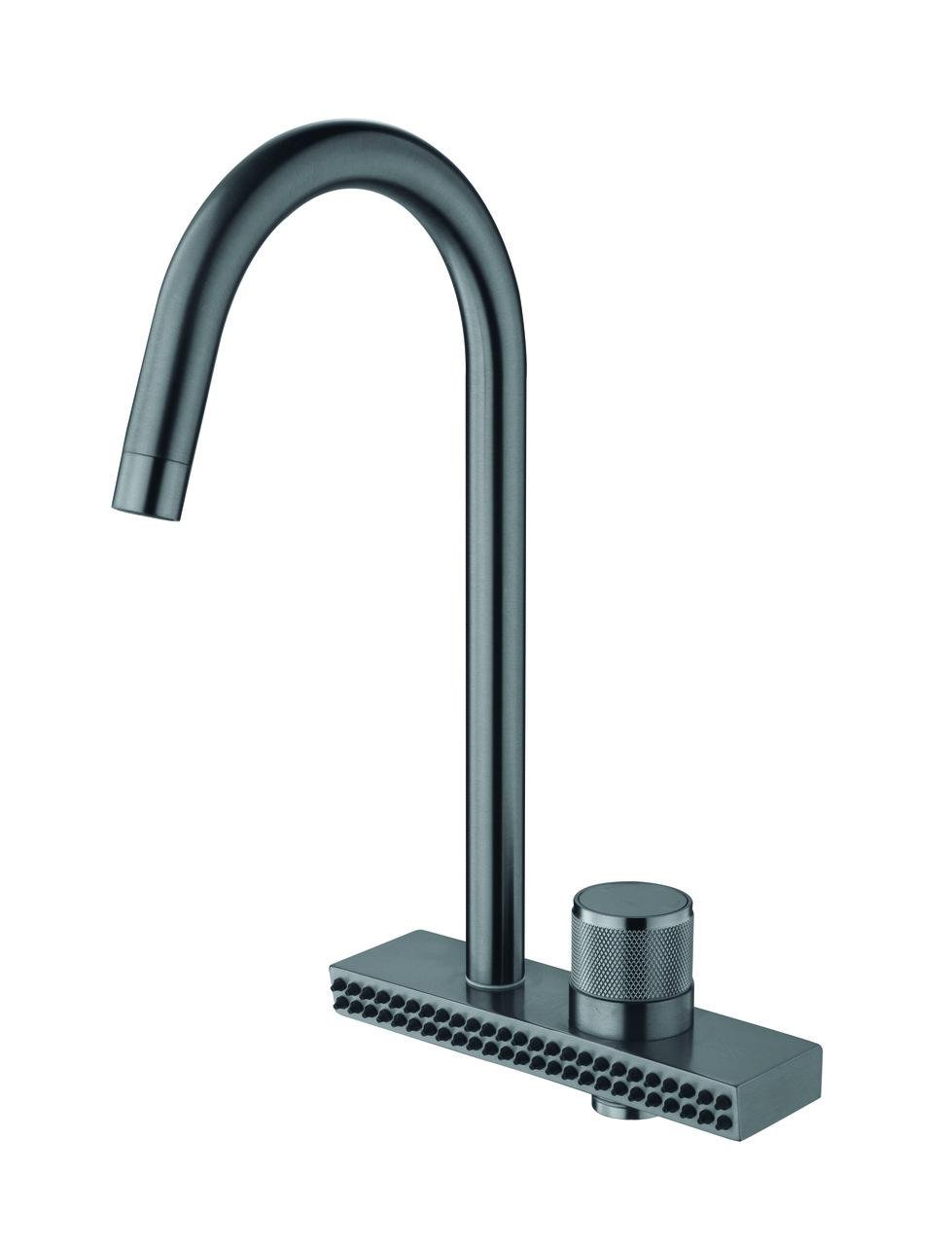 Смеситель для кухни MIXXUS FOL-011 с функцией водопад из нержавеющей стали Graphite (MI6346)