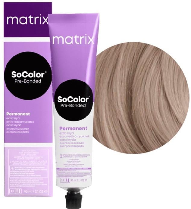 Фарба для сивого волосся Matrix SoColor Pre-Bonded Extra Coverage стійка 90 мл 509AV Дуже світлий