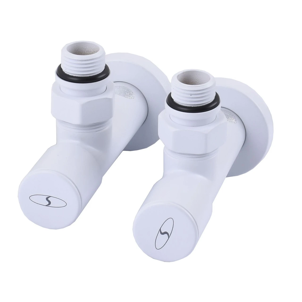 Комплект кранов вентильных угловых с американкой Solomon LUX 1/2" 7777 White (23500560) - фото 3 Комплект кранов вентильных угловых с американкой Solomon LUX 1/2" 7777 White (23500560) - фото 3