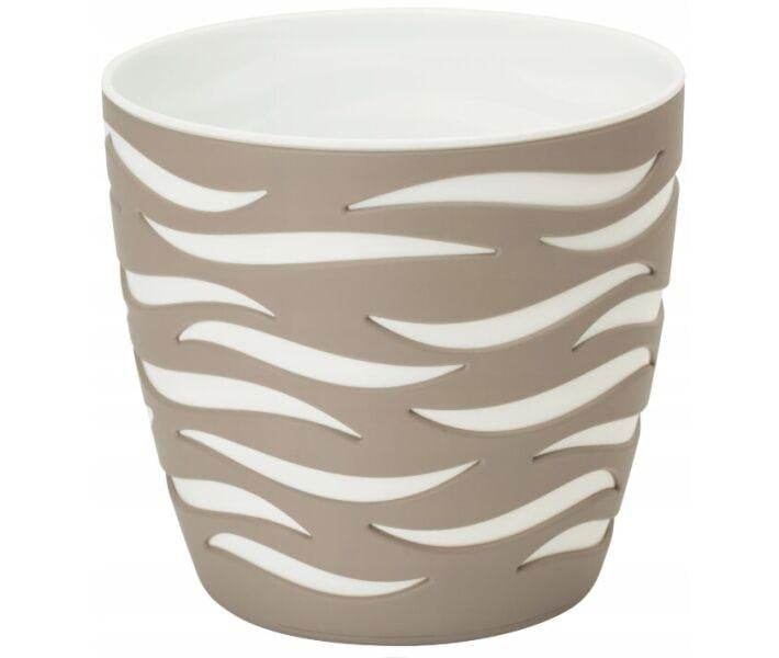 Горшок для цветов FormPlastic Sahara Duo-18 29 л Бежево-белый (4410-051+011W)