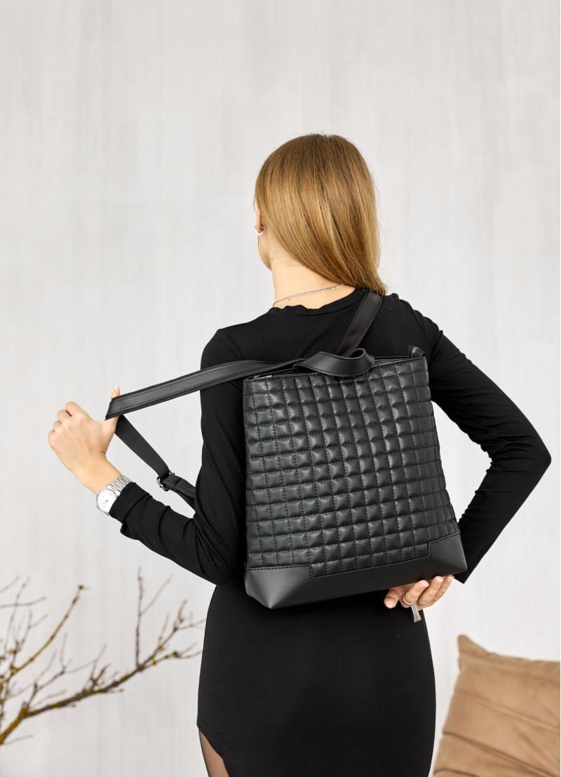 Рюкзак женский Sambag Leoma Cubic 29х12х34 см Черный (54380001)